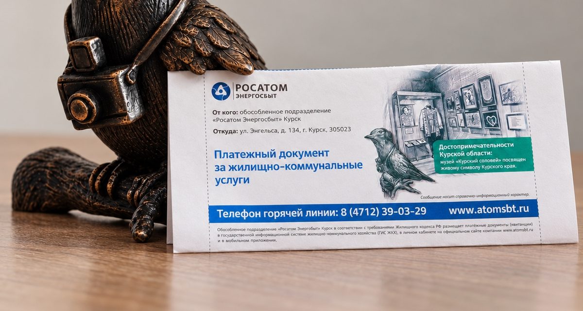 В октябрьской квитанции «Росатом Энергосбыт» можно найти Музей курского соловья